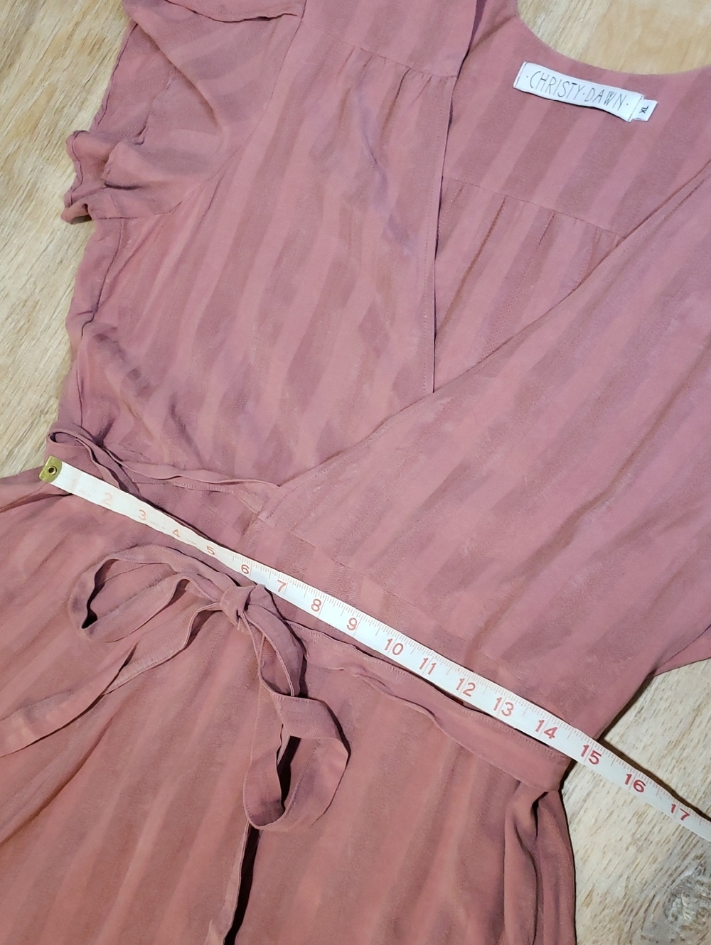 RARE EUC Christy Dawn Autumn Wrap Dress In "Dusty Mauve", Size XL - Picture 10 of 12